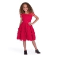 thumbnail image 3 of Kensie Girl Sequin Mesh Bow Soutache Red Dress, Sizes 4-16, 3 of 5