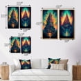 thumbnail image 4 of Designart "Dreamy Rainbow Landscape Ancient Temple Setting" Christianism Framed Wall Art Set Of 2 - Traditional Blue Frame Gallery Set For Office Decor, 4 of 6