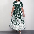thumbnail image 3 of Ruimatai Robe Décontractée Grande Taille pour Femmes Manches Courtes Col Rond Été Fluide Confortable Élégante Imprimée Plage Fête T-Shirt Robe, 3 of 9