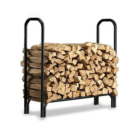 Free Shipping. Buy Clevr 4ft Outdoor Log Rack Fireplace Firewood Holder Wood Storage Carrier Black at Walmart.com