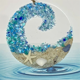 thumbnail image 2 of Colgante AtrapasueñOs de Cristal de Mar, Adorno Colgante de Playa de OcéAno de Cristal Roto, Pareja RomáN, 2 of 6