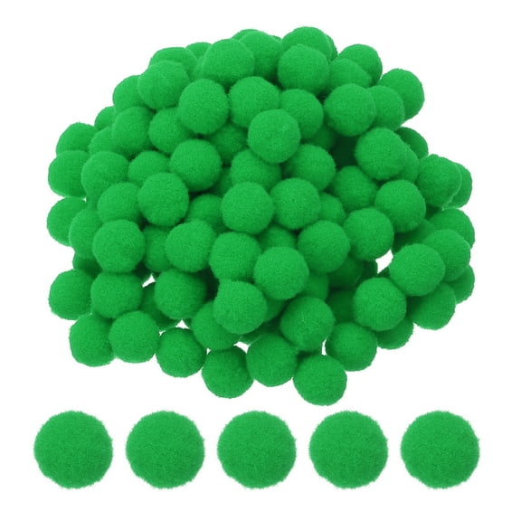 0.6inch Pom Poms for Crafts, 500pcs Pompoms for Crafts Puff Balls Bulk Fuzzy Balls for Hats Christmas Art DIY, Green