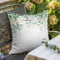 thumbnail image 2 of Eucalyptus Leaves Pillow Covers 16x16 Inch, Spring Summer Watercolor Botanical Linen Pillowcase with Invisible Zipper, Decorative Throw Pillow Covers Cushion Case for Couch Sofa Bed Living Room, 2 of 9