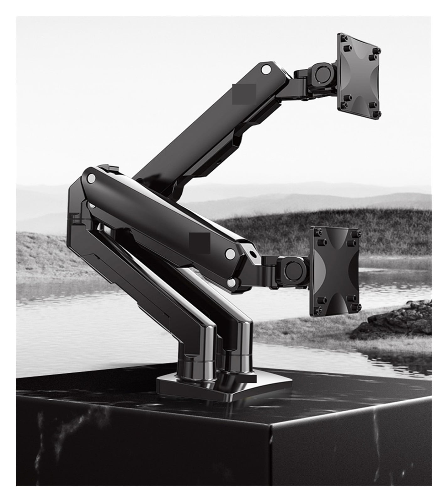 Mechanical Spring Arm 27-34 Inch Dual Arc Screen Desktop Monitor Holder 5-16kgs Ultra Wide Monitor Mount With USB Port ,Flexible and Strong Support