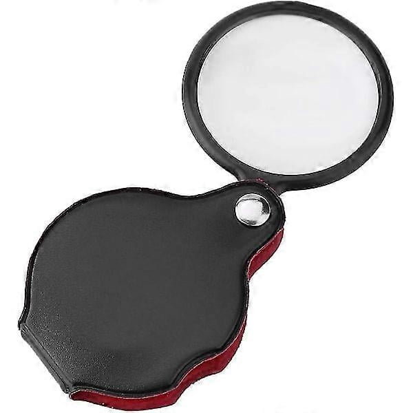 Folding Pocket Magnifier, Mini Folding Pocket Magnifying Case for Reading Newspaper, Book, Hobby, Jewelry