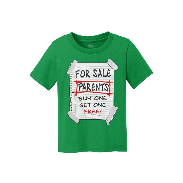 Parents For Sale Kids Cotton T-Shirt - Clover Green - X-Large