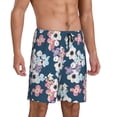thumbnail image 2 of Wukai Flowers Men’s Short Pajama Pants With Pockets Soft Sleep Pj Shorts for Men-Small, 2 of 6