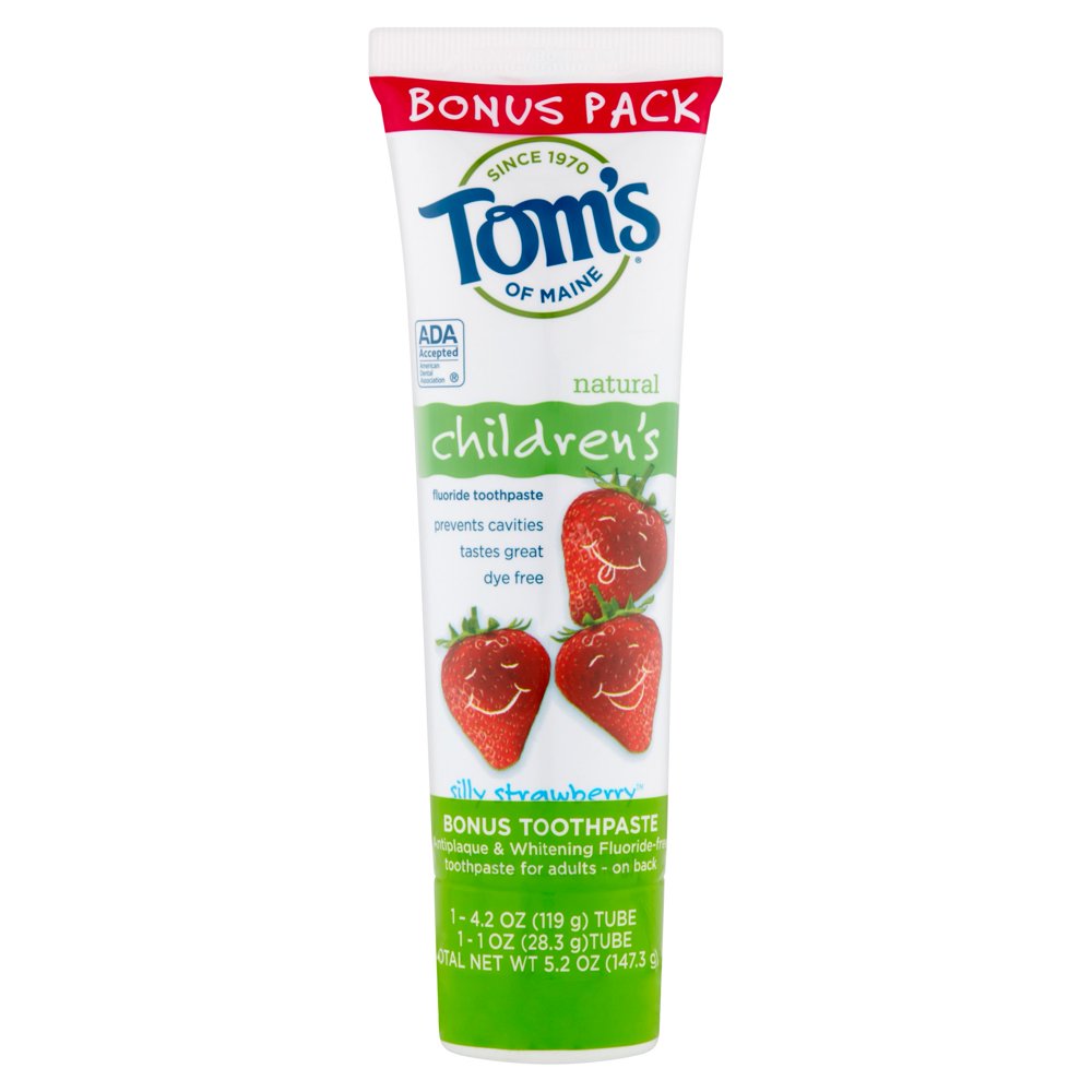 Tom's of Maine Natural Children's Silly Strawberry Fluoride Toothpaste