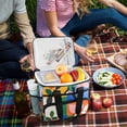 thumbnail image 5 of FORMRS Insulated Cooler Bag 24 Cans Capacity Soft Leakproof Lunch Box with Side Pockets, Abstract Plants, 5 of 7