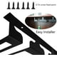 thumbnail image 4 of Estante para copas de vino, debajo del gabinete, soporte para copas de vino, colgador de almacenamiento, organizador colgante de metal para bar, cocina, 4 filas, negro, 4 of 5