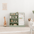 thumbnail image 3 of Comfy Cubs Kids Bookshelf 35.2 x 15.7 x 31.5 in - Montessori Book Shelf Storage Organizer - Sage, 3 of 7