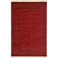 thumbnail image 1 of Unique Loom Tekke Over-Dyed Torkaman Area Rug 6' x 9' Rectangle Red/Burgundy, 1 of 1