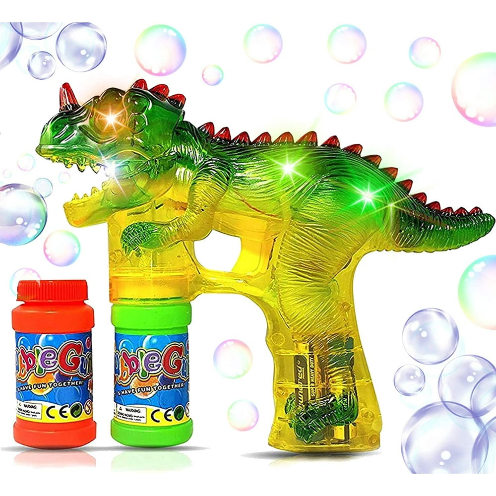 ToyX TRex Dinosaur Bubble Shooter Gun Ready to Play Light Up Blower