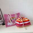 thumbnail image 3 of Bolso de playa para mujer Moda con monedero Bolsos transparentes Bolso de verano (Púrpura), 3 of 8