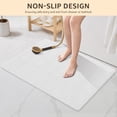 thumbnail image 4 of Yolife 32"x20" Diatomite Bath Mat, Super Absorbent Quick-Dry Bathroom Rug, Non-Slip Natural Diatomaceous Earth Mat for Shower, Kitchen, Entryway, Easy to Clean,White, 4 of 8