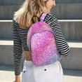 thumbnail image 6 of Naloa Fun Rainbow Pink Canvas Backpack for Men Women Rucksack Casual Travel Daypack College Tote Satchel Bookbag for Teens-Small, 6 of 7