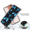 thumbnail image 5 of for Samsung Galaxy S23 Two-Layer Structure Case, Crystal Clear Shock Absorption Bumper Rugged Clear PC Back & Soft TPU Painted Pattern Design Shockproof Protective Cover, Butterfly, 5 of 7
