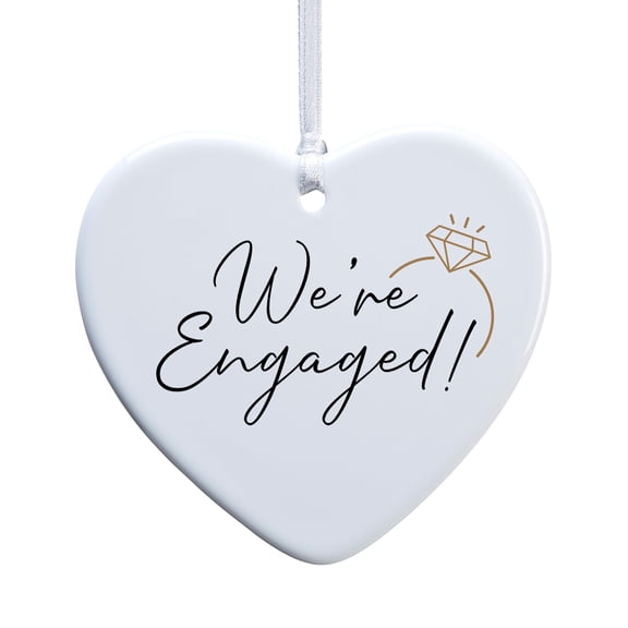 Personalization Mall We're Engaged Heart Ornament