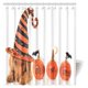 thumbnail image 1 of ABPHQTO Decoraciones de Halloween Cortina de ducha Cachorro lindo con sombrero de bruja de Halloween con calabazas Trick Treat Cortina de ducha de baño 160x180 cm, 1 of 2