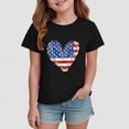 thumbnail image 2 of TOWED22 Girls T-Shirts Short Sleeve Tees Soft Cotton Shirts Basic Summer Tops for Kids 5-14 Years(Black,11-12 Y), 2 of 4