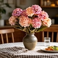 thumbnail image 4 of Artificial Hydrangea Flowers Wedding Bouquet Peony Decor Plastic Flower Arrangements Table Centerpieces Cream White, 4 of 9