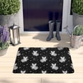 thumbnail image 2 of Black White Cat Rose Moon Star Flannel Non Slip Door Rugs,Washable Door Mats Indoor,Decorative Door Mats,Dirt-Resistant and Absorbent Doormat for Entrance,Bedroom,Kitchen,Bathroom,23.5"x16", 2 of 5