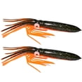 thumbnail image 2 of koolsoo 2PCS Rock Lure, Soft Squid ing, Trolling Set Crank, Big Game, Saltwater Sea Orange, 2 of 7