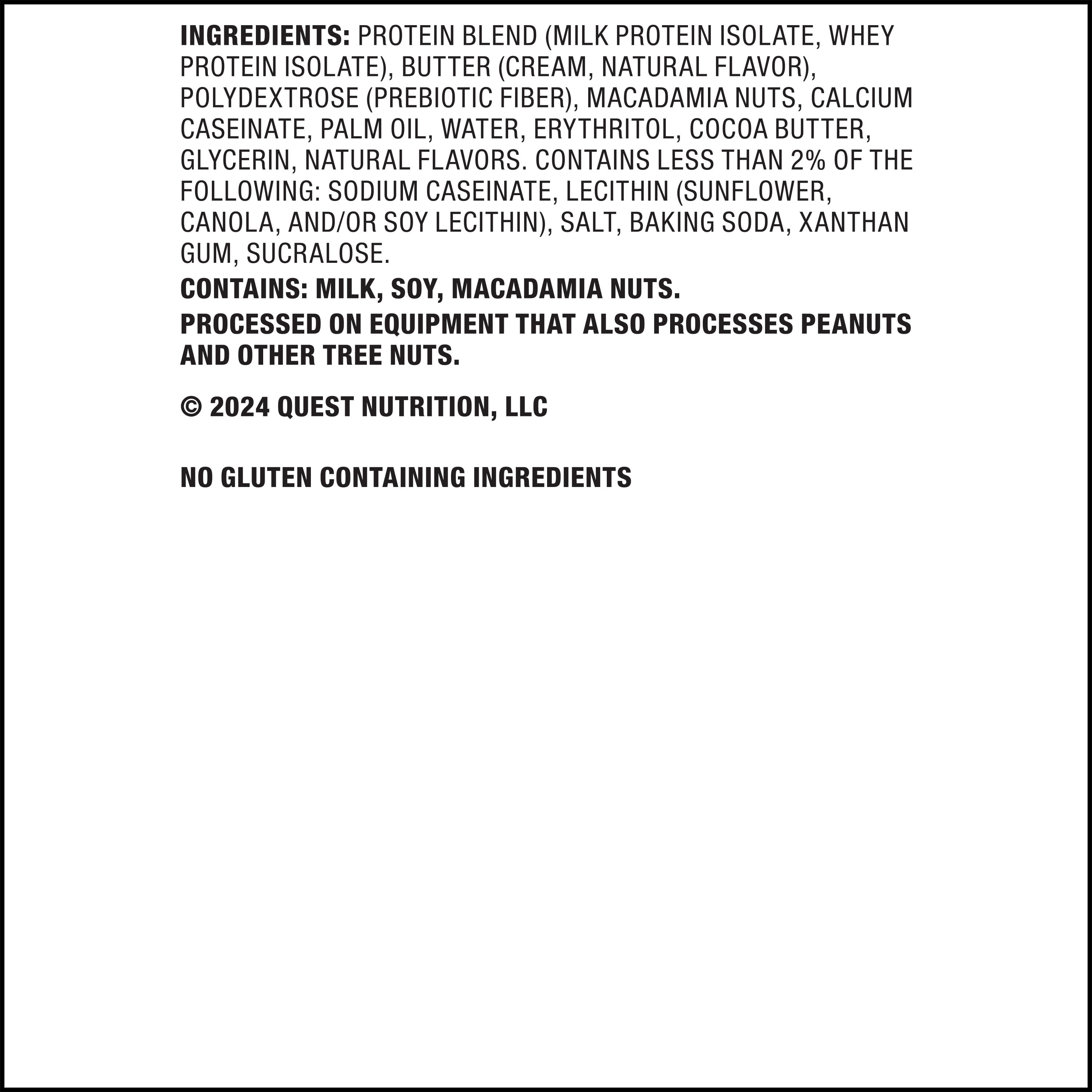Quest Nutrition, 15g Protein Soft Cookie, White Chocolate Macadamia Flavor, High Protein, Low Carb, 4 Count