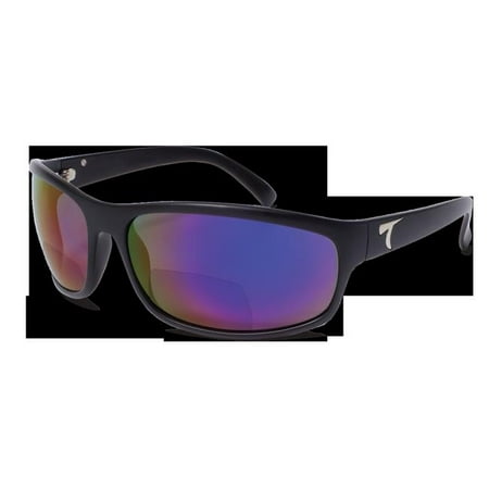typhoon men's harbor ii reader lens power polarized square sunglasses, matte black, 72 mm 2.0