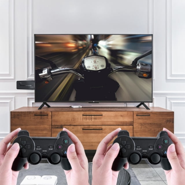 M8 Video Game Console 2.4G Double Wireless Controller Game Stick 4K 10000 Games 64GB Retro Games For PS1 GBA Play Game at Home64GB 10000 games He Qiyong unisex