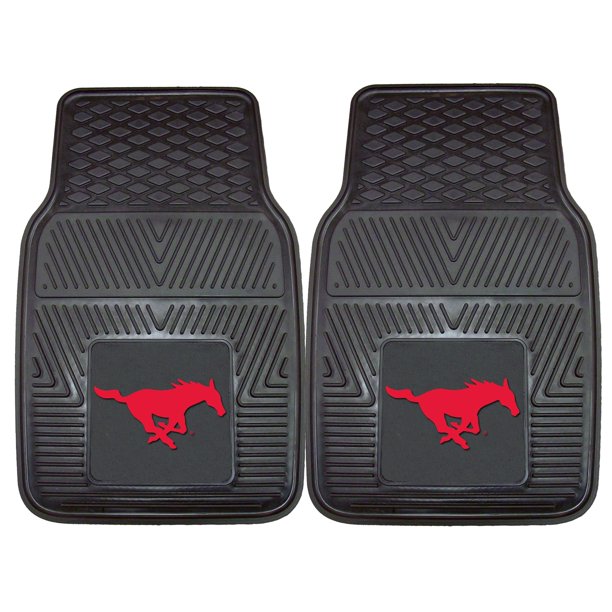 SMU Mustangs 27" x 18" 2Pack Vinyl Car Mat Set