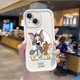 thumbnail image 3 of Funda de teléfono con dibujos animados Happy Tom y Jerry para iPhone, fundas suaves antideslizantes para iPhone 15, 14, 13, 12, 11 Pro Max, 15, 14 Plus, X, XS Max, 8, 7, 6, 3 of 5