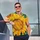 thumbnail image 4 of Balery Vibrant Sunflower Painting Camisa Polo de Hombre con Estampado, de Manga Corta y Tejido Medio, Camisa Tipo Golf Polo-3X-Large, 4 of 6