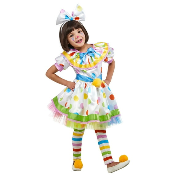 Rubies Dottie Brights & Stripes the Clown Costume for Toddlers, Girls 2T