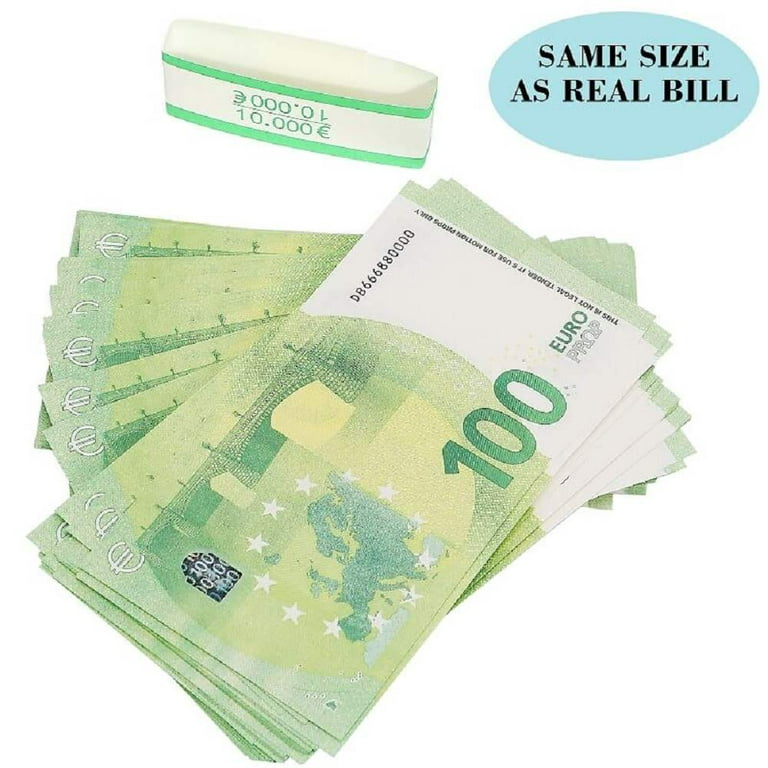 Party Supplies Fake Money Banknote 5 10 20 50 100 200 Euro Realistic Toy  Bar Props Currency Movie Money Faux Billets Copy /Pack From Designer_888,  $4.28