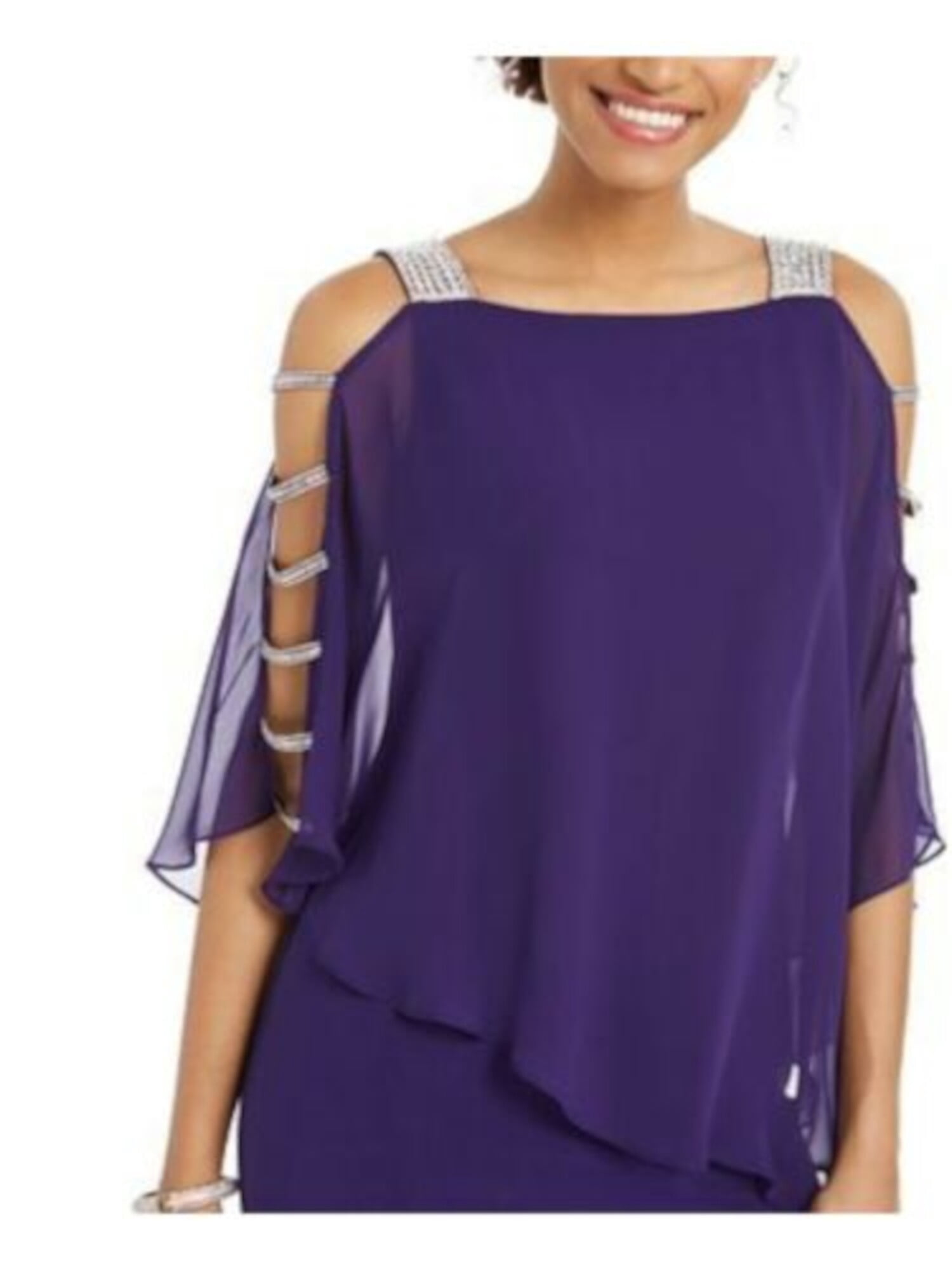 Knee Sheath Evening Dress Size 