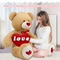 thumbnail image 6 of Muiteiur Giant Teddy Bear 51'' Stuffed Animals with Red "Love" Heart, 6 of 7