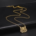 thumbnail image 2 of EUEAVAN Gold Tiger Head Pendant Necklace Stainless Steel Animal Jewelry, 2 of 7
