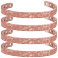 thumbnail image 1 of Pulsera magnética cobre CooperWavs 4Pzas 15-18cm 8mm Cobre Texturizado Color: Cobre., 1 of 5