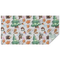 Fall Hedgehog Pattern Rectangle Tablecloth 60"x120",Waterproof Polyester Rectangle Table Cloth, Wipeable Spillproof Polyester Tablecloth for Dining, Camping, Indoor and Outdoor