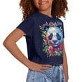 thumbnail image 2 of DISNIMO Panda Shirts for Girls Flower Shirt Kids Short Sleeve Tshirt Children Tshirts Girls Clothes Tee Girls Tops Girl Crew Neck T Shirts Girls Graphic Tees 6-8 Year Old Girl Tops Crop, 2 of 7
