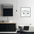thumbnail image 2 of Stupell Industries Bathroom Tub with Eucalyptus Floral Painting Gray Framed Art Print Wall Art, 24 x 24, 2 of 8