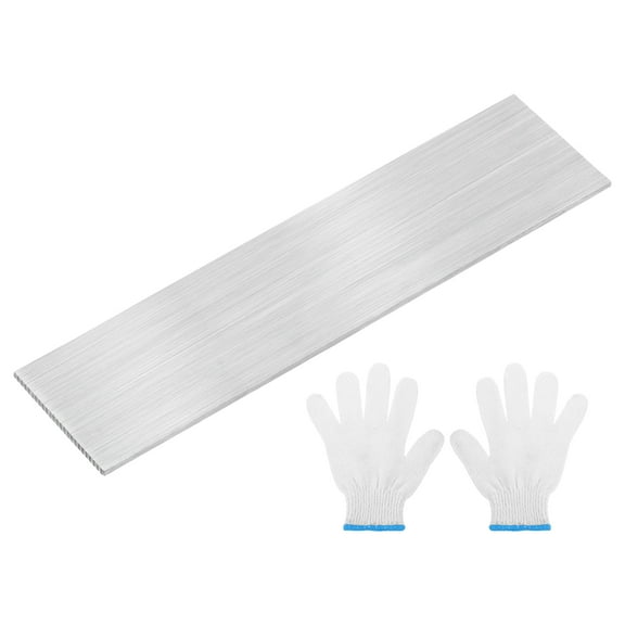 316L Stainless Steel Flat Bar 1/8" Thickness, 2" Width, 8" Length, Brushed Finish Trim Strips Sheet