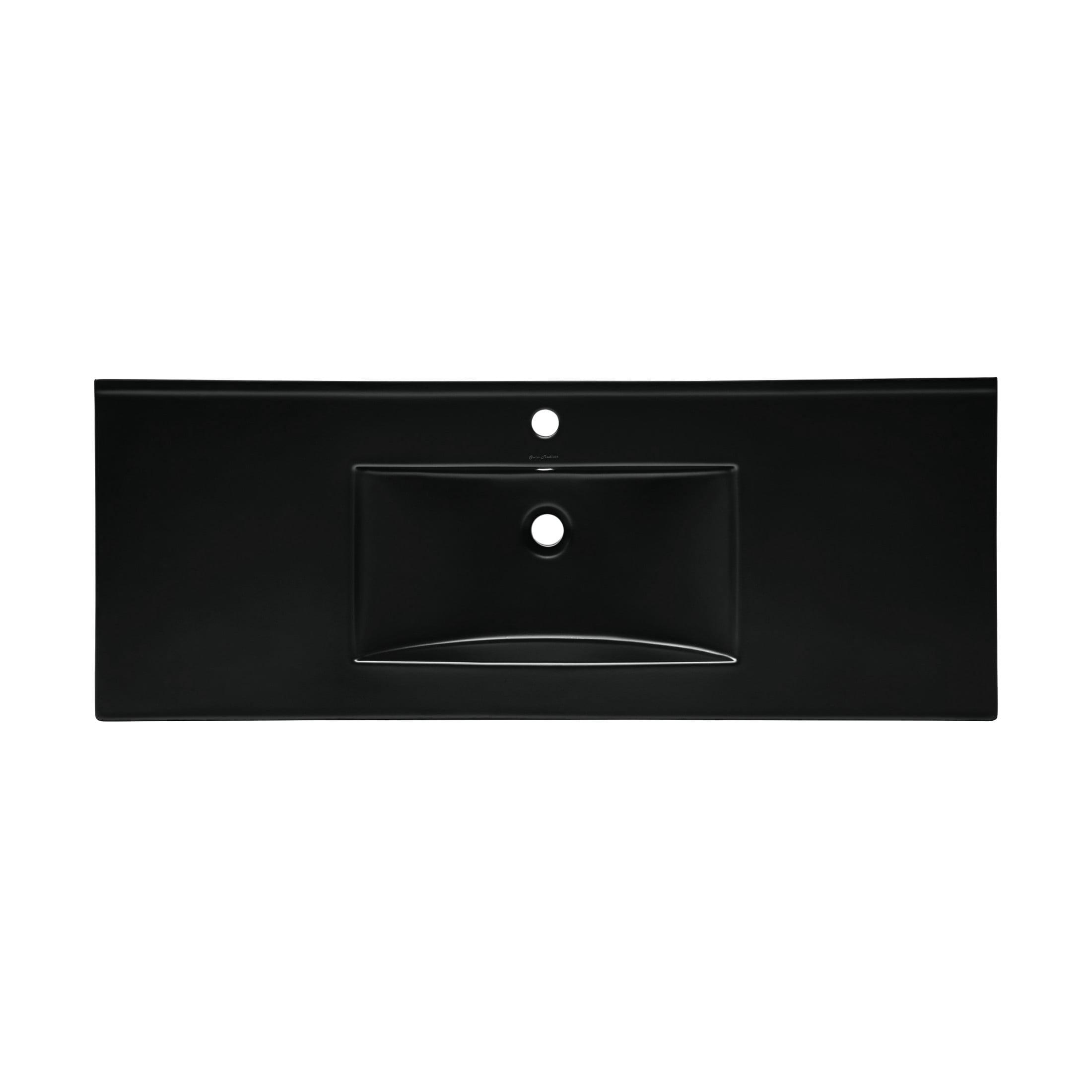 48" Vanity Sink Top in Glossy Black