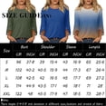 thumbnail image 3 of Qwertyu Womens Top 3/4 Sleeve T-shirts for Women Casual Crew Neck Three Quarter Length Sleeve Solid Fashion Loose Pullover Yellow 2XL, 3 of 7