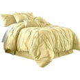 thumbnail image 7 of Chezmoi Collection Sydney 7-Piece Pinch Pleat Comforter Set, Lightweight Pintuck Bedding for All Season, California King, Yellow, 7 of 7