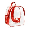 thumbnail image 2 of Beautynvta Small Clear Backpack for Stadium Events, Stadium Approved 12''x6''x12'' Clear Backpack, Waterproof Backpack for Women Men Adult Concert Sport Work, Red, 2 of 5