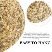 7 Pack Boho Wall Decor, Rattan Wicker Home Decor Boho Wall Art Set Handmade Hanging Rustic Flat Farmhouse Decor for Living Rooms Bedrooms Kitchen