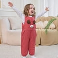 thumbnail image 2 of Gaexia Boys Lined Overalls Soft Warm Romper Jumpsuit Easy Open Design Toddlers Comfortable Playwear Winter Fall Casual ,Pink,5-6 Years, 2 of 4