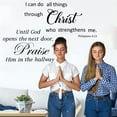 thumbnail image 4 of 2 Sets Bible Verse Wall Decals Vinyl Inspirational Quotes Wall Decals Positive Saying Wall Stickers Christian Scripture Motivational Decal Religious Wall Decor for Women Family Home Bedroom, 4 of 8